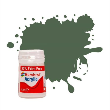 Humbrol Barva akrylová matná - Olivově zelená (Olivgrun) + 30% navíc zdarma - č. 252