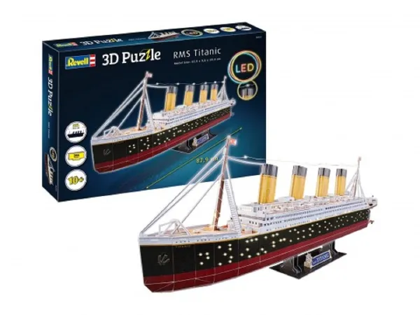 Revell 3D Puzzle RMS Titanic (LED Edition) - 266 dílků