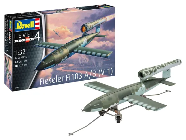 Revell ModelSet - Plastikový model rakety Fieseler Fi103 V-1