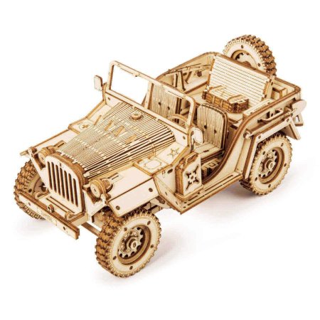RoboTime 3D dřevěné puzzle - Vojenský džíp