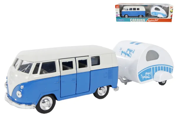 Mikro trading VW T1 1963 s přívěsem - 21 cm