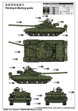 Trumpeter Plastikový model tanku Russian T-80BVM MBT (Marine Corps)
