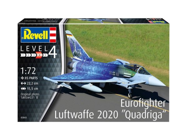 Revell Plastikový model letadla Eurofighter "Luftwaffe 2020 Quadriga"