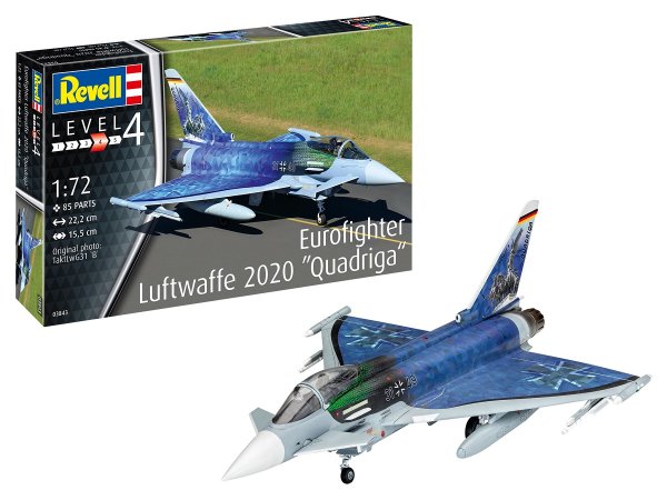 Revell Plastikový model letadla Eurofighter "Luftwaffe 2020 Quadriga"