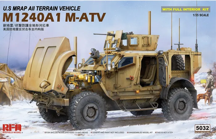 RFM Plastikový model obrněného vozidla M1240A1 M-ATV (With Full Interrior Kit)
