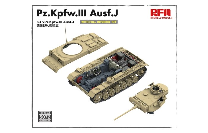 RFM Plastikový model tanku Panzerkampfwagen III Ausf.J (With Full Interrior Kit)