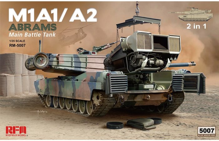 RFM Plastikový model tanku M1A1/ A2 Abrams Main Battle tank 2v1