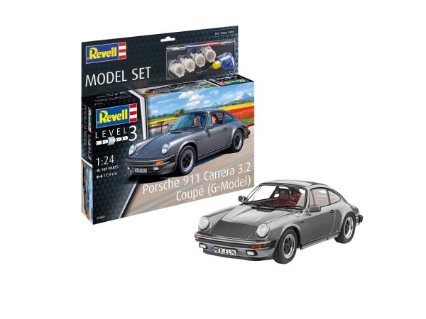 Revell ModelSet - Plastikový model auta Porsche 911 Coupé (G-Model)