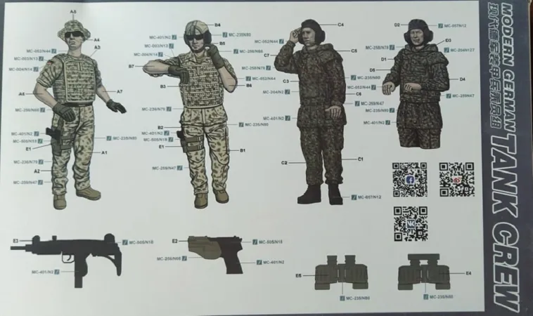 MENG Plastikový model figurek posádky tanku Modern German Tank Crew