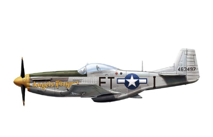 MENG EasyClick - Plastikový model letadla North American P-51D Mustang "Yelow Nose"