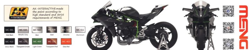 MENG Plastikový model motorky Kawasaki Ninja H2R