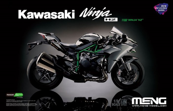 MENG EasyClick - Plastikový model motorky Kawasaki Ninja H2 (Pre-colored Edition)