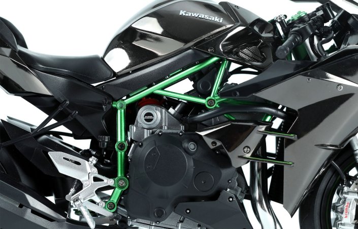 MENG EasyClick - Plastikový model motorky Kawasaki Ninja H2 (Pre-colored Edition)