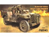 MENG Plastikový model vojenského auta JEEP Wasp Flamethrower