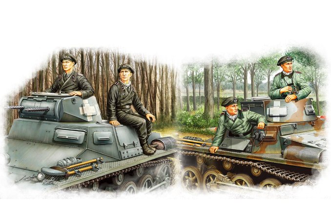 Hobby Boss Plastikový model figurek German Panzer Grew Set