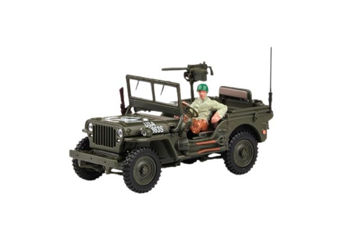 Abrex Cararama - Ton Military Vehicle With Gun - US Version 2