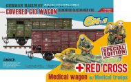 SABRE Plastikový model německého železničního vozu Covered G10 Wagon 6v1 (German railway) + Red Cross