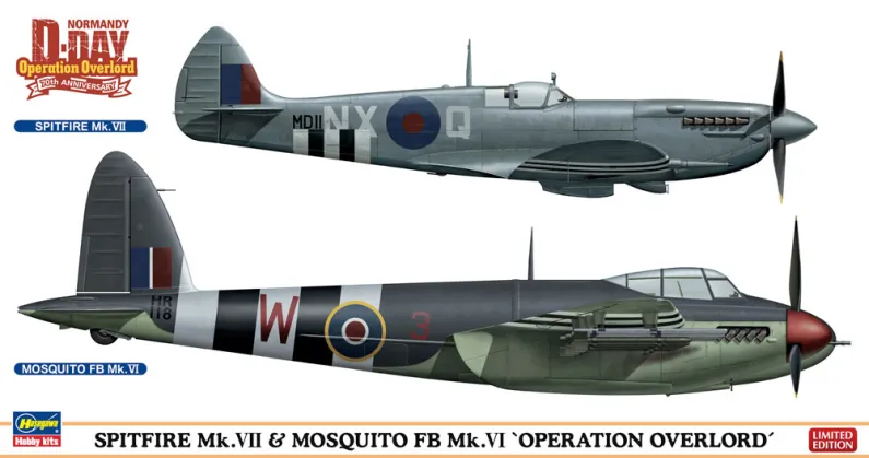 Hasegawa Spitfire Mk. VII & Mosquito FB Mk. VI - Limitovaná edice