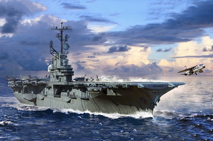 Trumpeter Plastikový model lodě USS Intrepid CVS-11
