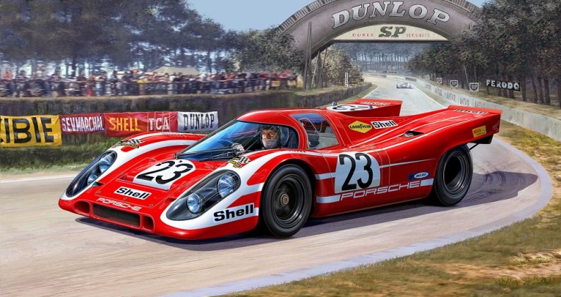 Revell Plastikový model závodního auta Porsche 917K Le Mans Winner 1970 - Limitovaná edice