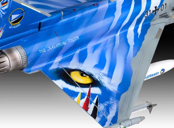 Revell ModelSet - Plastikový model letadla Eurofighter Typhoon"Bavarian Tiger 2021"