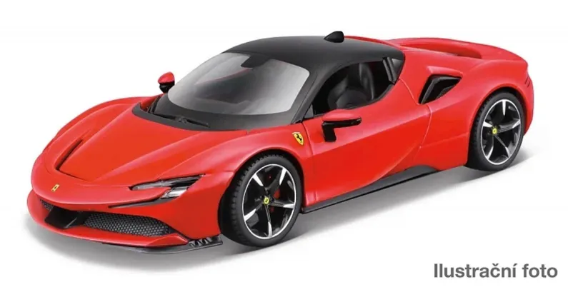 Maisto Easy Click - Kovový model auta M. Ferrari Assembly line, SF90 Stradale - RED