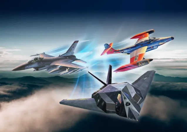 Revell Gift-Set - Plastikový model letadla US Air Force 75th Anniversary - 75. výročí amerického letectva