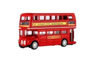 Teddies Autobus "Londýn" červený patrový - na zpětné natažení - 12 cm