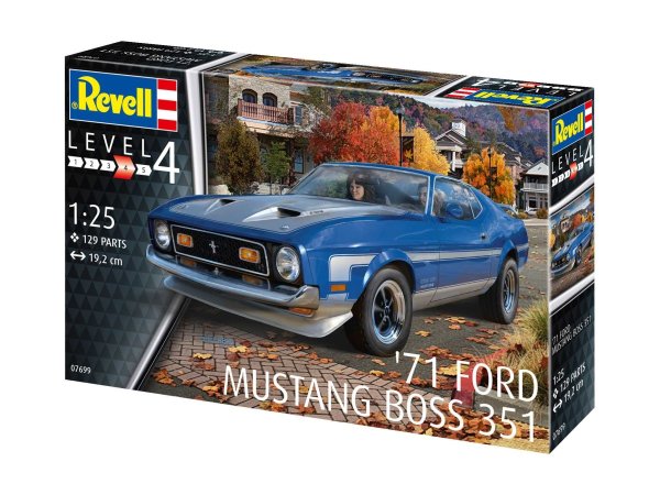 Revell Plastikový model auta 71 Ford Mustang Boss 351