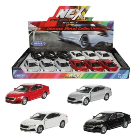 Teddies Sestavený model auta Welly Škoda Octavia (new generation) - na zpětné natažení