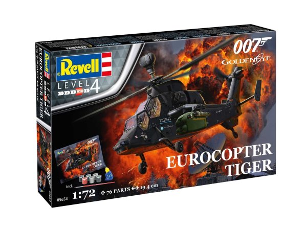 Revell Gift-Set - Plastikový model vrtulníku James Bond "Golden Eye" Eurocopter Tiger