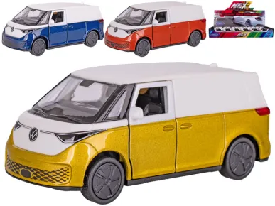 Mikro trading Sestavený kovový model auta Welly Volkswagen ID Buzz Cargo - 11,5 cm - zpětný chod