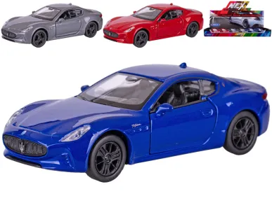 Mikro trading Sestavený kovový model auta Welly Maserati Gran Turismo Folgore - 12 cm - zpětný chod