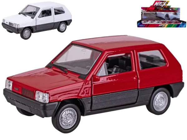 Mikro trading Sestavený kovový model auta Welly Fiat Panda - 11 cm - zpětný chod