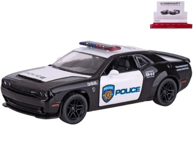 Mikro trading Sestavený kovový model auta Kinsmart Dodge Challenger SRT Demon 170 - policejní - 13 cm