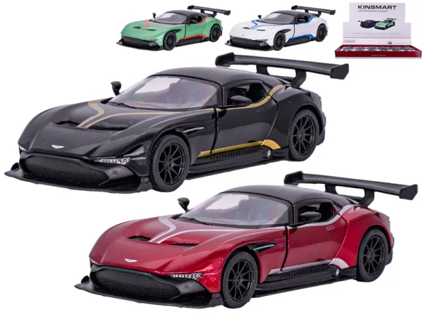 Mikro trading Sestavený kovový model auta Kinsmart Aston Martin Vulcan Livery - 13 cm - na zpětný chod