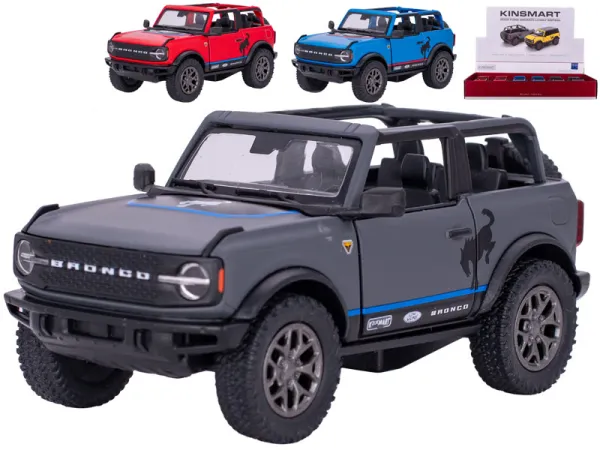 Mikro trading Sestavený kovový model auta Kinsmart Ford Bronco 2022 - 13 cm - na zpětný chod