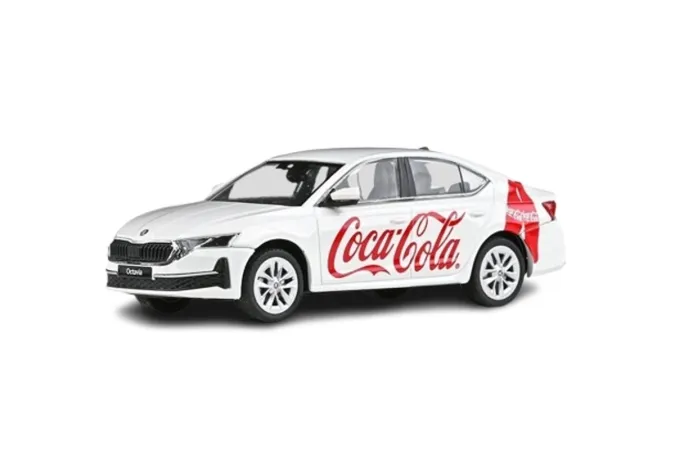 Abrex Škoda Octavia IV FL (2024) - Coca-Cola - bílá
