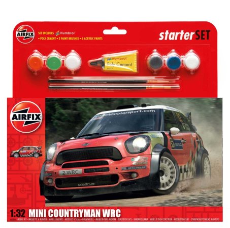 Airfix Starer Set - Plastikový model závodního auta MINI Countryman WRC