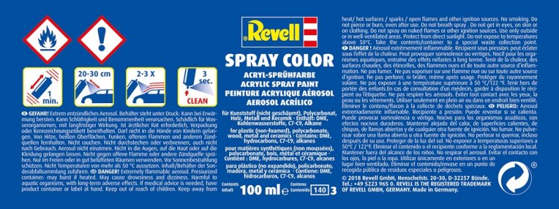 Revell Barva ve spreji akrylová matná - Žlutá (Yellow) - č. 15