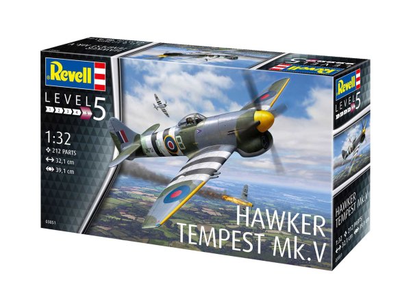 Revell Plastikový model letadla Hawker Tempest V