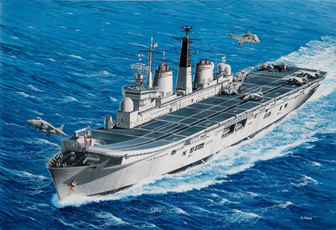 Revell ModelSet - Plastikový model lodě HMS Invincible (Falkland War)