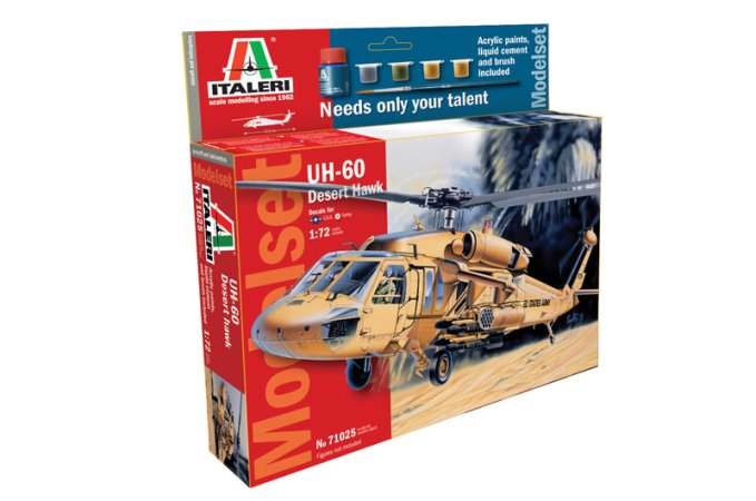 Italeri Model Set vrtulník 71025 - UH 60 Desert Hawk