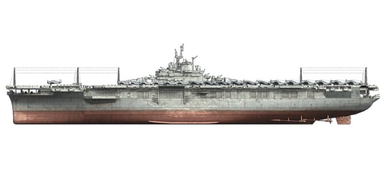Italeri Model Kit World of Warships 46503 - U.S.S. ESSEX