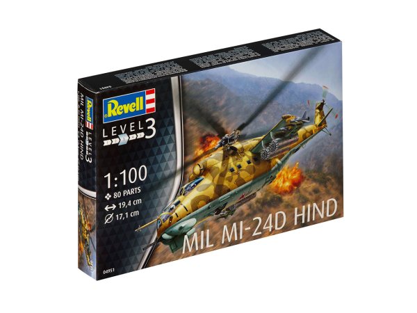 Revell Plastikový model vrtulníku Mil Mi-24D Hind