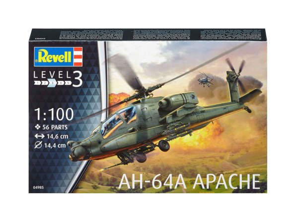 Revell Plastikový model vrtulníku AH-64A Apache
