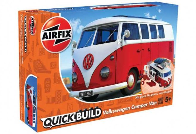Airfix Quick Build - Plastikový model auta VW Camper Van