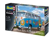 Revell Plastikový model autobusu VW T1 Samba Bus "Flower Power"