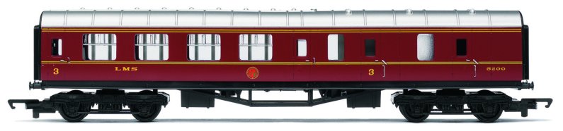 Hornby RailRoad - Vagón osobní - LMS Brake Coach - LMS Maroon