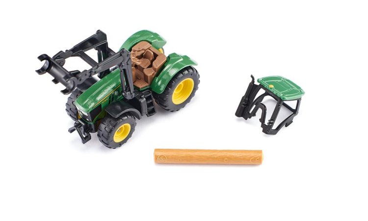 SIKU  Blister - Traktor John Deere s uchopovačem klád